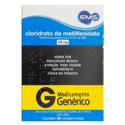 Ritalina EMS Generico 10mg 30 comp sem receita